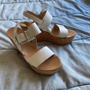 White Cork Wedges